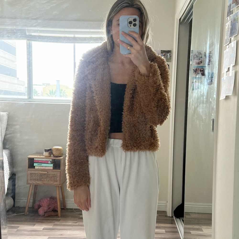 Size small blank NYC teddy jacket